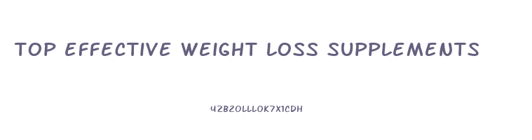 top effective weight loss supplements