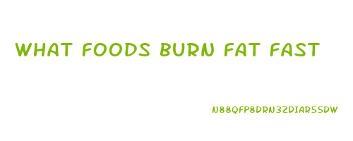 what foods burn fat fast