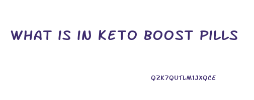what is in keto boost pills