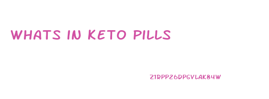 whats in keto pills