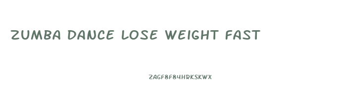 zumba dance lose weight fast