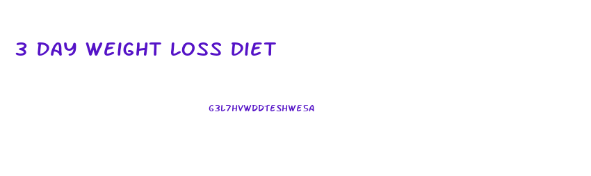 3 Day Weight Loss Diet