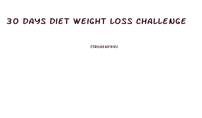 30 Days Diet Weight Loss Challenge