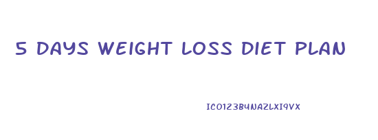 5 Days Weight Loss Diet Plan