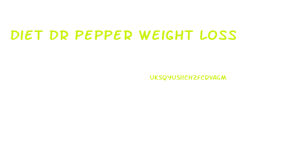 Diet Dr Pepper Weight Loss