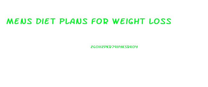 Mens Diet Plans For Weight Loss