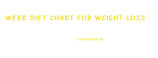 Week Diet Chart For Weight Loss