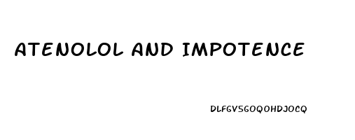 Atenolol And Impotence