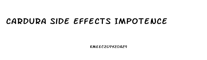 Cardura Side Effects Impotence