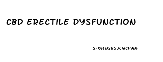 Cbd Erectile Dysfunction