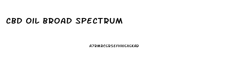 Cbd Oil Broad Spectrum