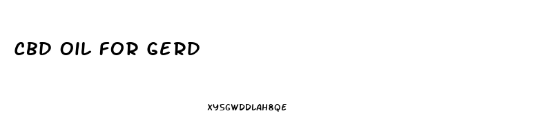 Cbd Oil For Gerd