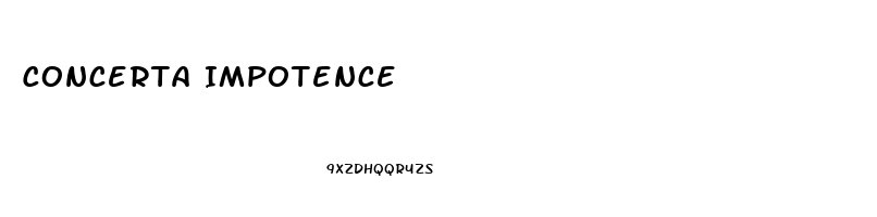 Concerta Impotence