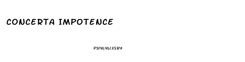 Concerta Impotence
