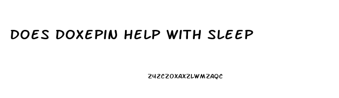 Does Doxepin Help With Sleep