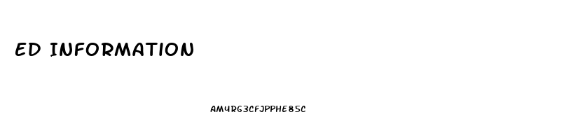 Ed Information