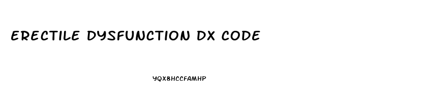 Erectile Dysfunction Dx Code