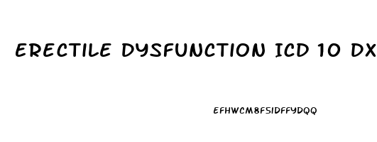 Erectile Dysfunction Icd 10 Dx Code