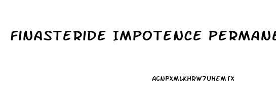 Finasteride Impotence Permanent
