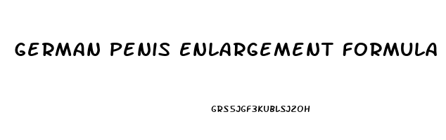 German Penis Enlargement Formula