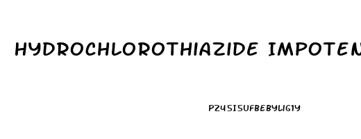 Hydrochlorothiazide Impotence