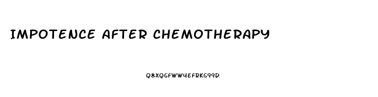 Impotence After Chemotherapy