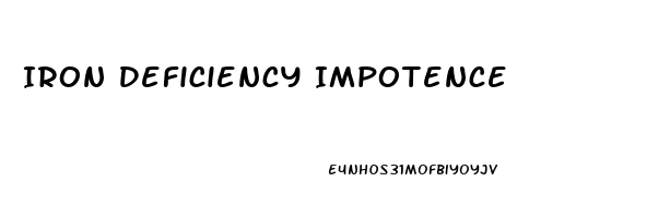 Iron Deficiency Impotence
