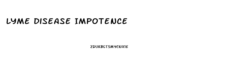 Lyme Disease Impotence
