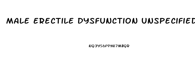 Male Erectile Dysfunction Unspecified Icd 10