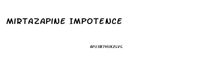 Mirtazapine Impotence