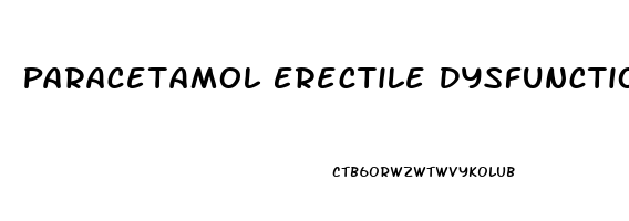 Paracetamol Erectile Dysfunction