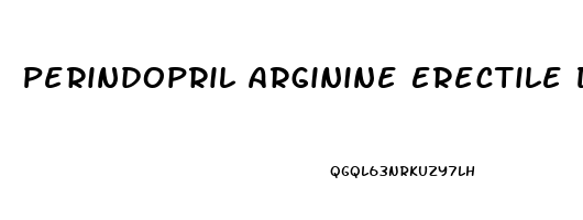 Perindopril Arginine Erectile Dysfunction