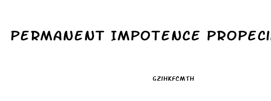 Permanent Impotence Propecia