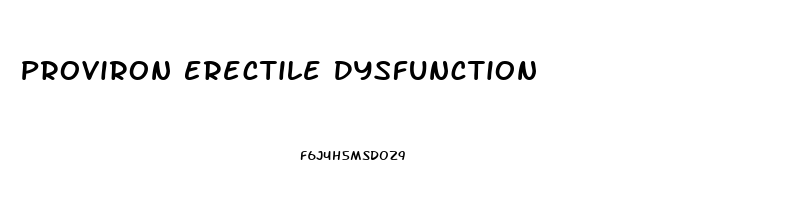 Proviron Erectile Dysfunction
