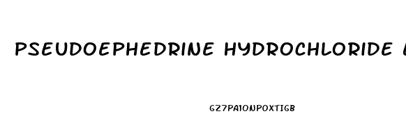 Pseudoephedrine Hydrochloride Erectile Dysfunction