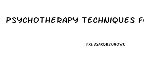 Psychotherapy Techniques For Erectile Dysfunction