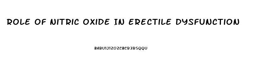 Role Of Nitric Oxide In Erectile Dysfunction