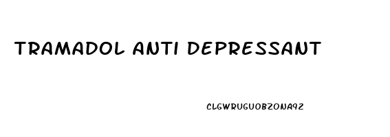 Tramadol Anti Depressant