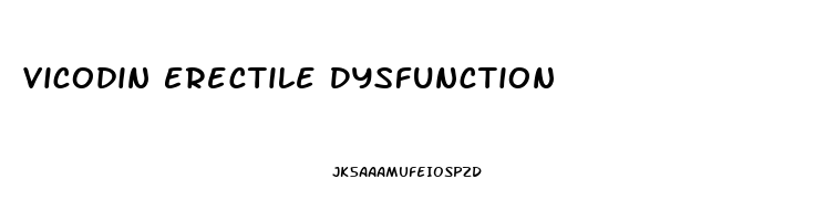 Vicodin Erectile Dysfunction