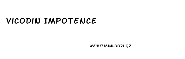Vicodin Impotence