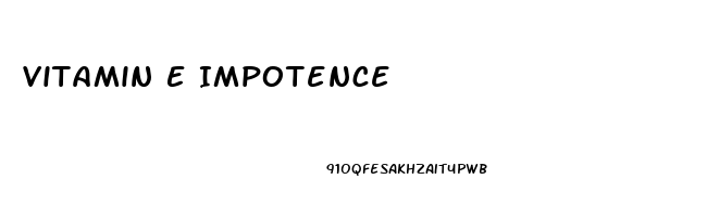 Vitamin E Impotence