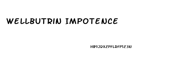 Wellbutrin Impotence