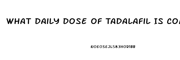 What Daily Dose Of Tadalafil Is Comparable To 20mg On Demand Sildenafil