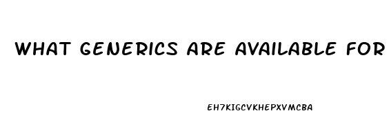 What Generics Are Available For Impotence