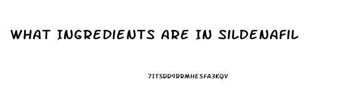 What Ingredients Are In Sildenafil