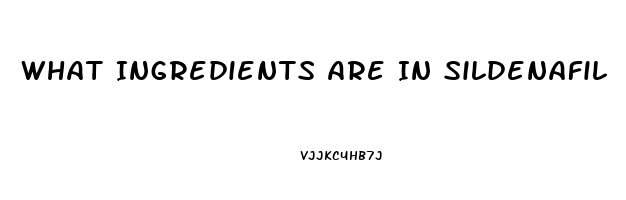 What Ingredients Are In Sildenafil