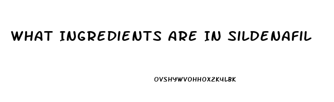 What Ingredients Are In Sildenafil