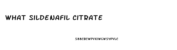 What Sildenafil Citrate