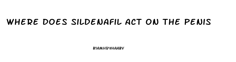 Where Does Sildenafil Act On The Penis
