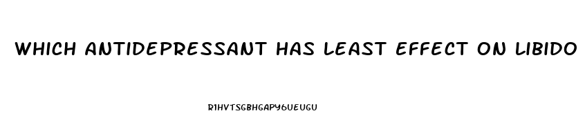 Which Antidepressant Has Least Effect On Libido